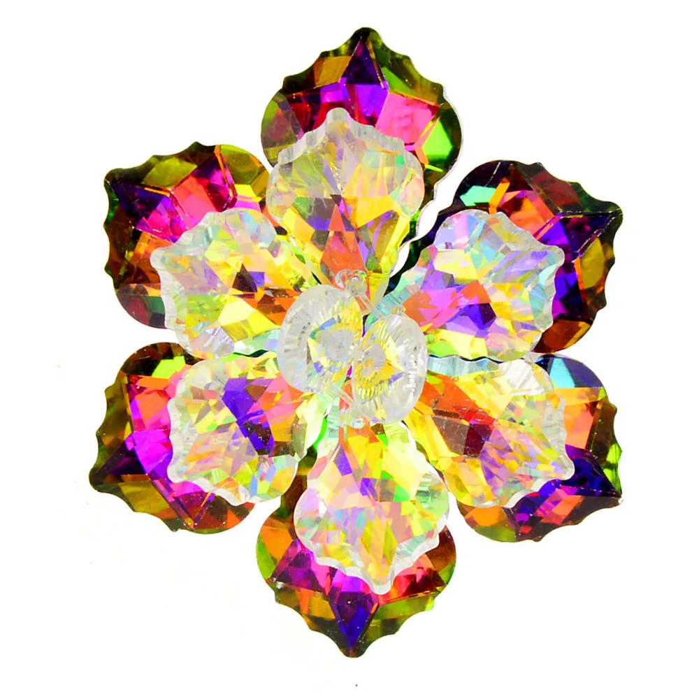 Wheat Brooches For Women Shining Crystal Flower Handmade 20 Colors Party Accessories