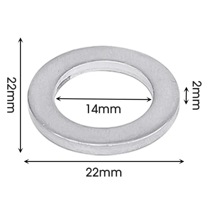 M14 Car Sealing Gasket Aluminum Screw Washer Auto Engine Bottom Oil Drain Screw Sealing Gasket Accessories for Honda 94109-14000 oil drain plug gasket oil drain plug seal washer sealing washers