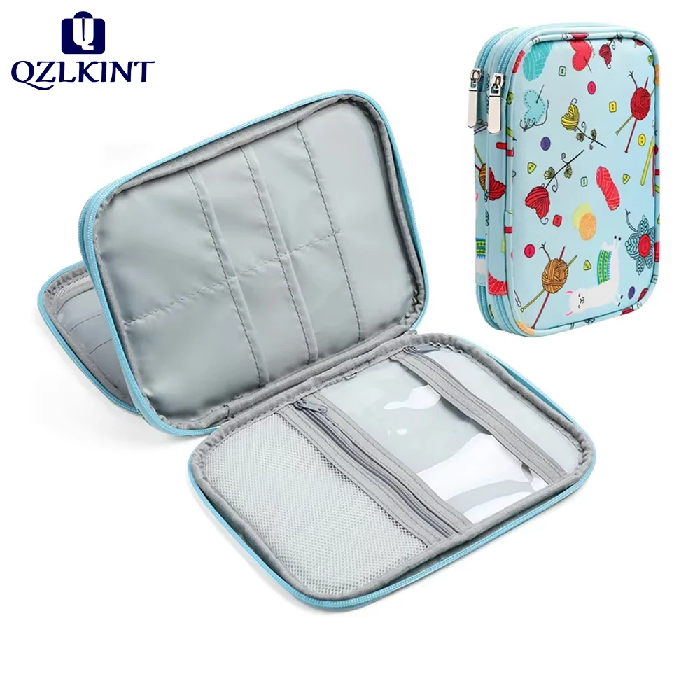 Empty Knitting Needles Case Travel Storage Organizer Storage Bag for Circular Knitting Needles and Other Accessories Kit Bag knitting tool organizer