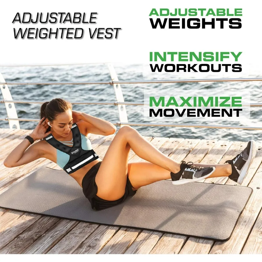 Adjustable Weighted Vest Workout Equipment, 11-20lbs Body Weight Vest for Men, Women, Kids