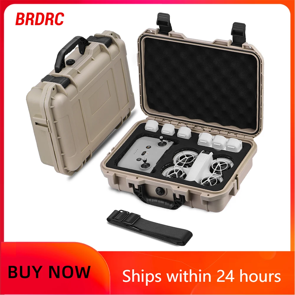 BRDRC Waterproof Case drone accessories dji case drone case For DJI Neo Drone RC 3 Remote Control Large Capacity Storage Box Outdoors Handbag Hard Shell