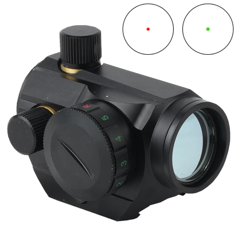 

M1 1x25 Compact Red Dot Scope Red Dot Sight 2 MOA Reflex Sight Mini Rifle Scope with 1 Inch Riser Mount Hunting Accessory