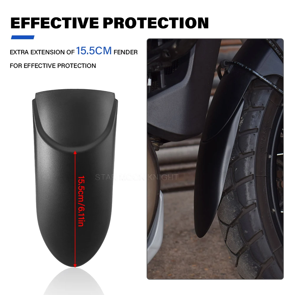 Motorcycle Front Fender Extension Enhancer - Lengthened Mudguard Accessory