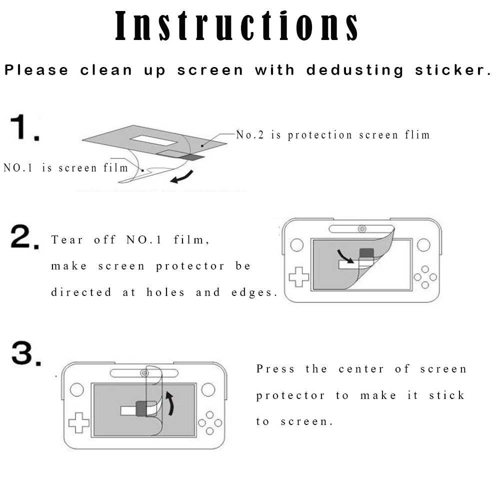 3 X Clear Screen Protector Lcd Cover Protettiva Per Pellicola Protettiva Per Wii U Gamepad Screen Protector Skin