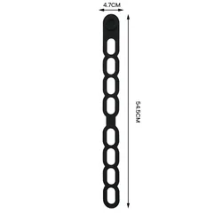 Convenient Stretchable Silicone Lid Strap - Splash - Proof, Leak - Proof, Reusable, Safe Material (Black)