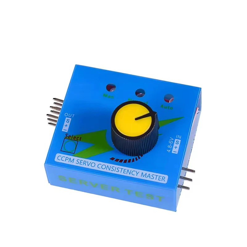 Testeur de servo RC en mode automatique, balayant les positions pour vérifier le fonctionnement du servo.