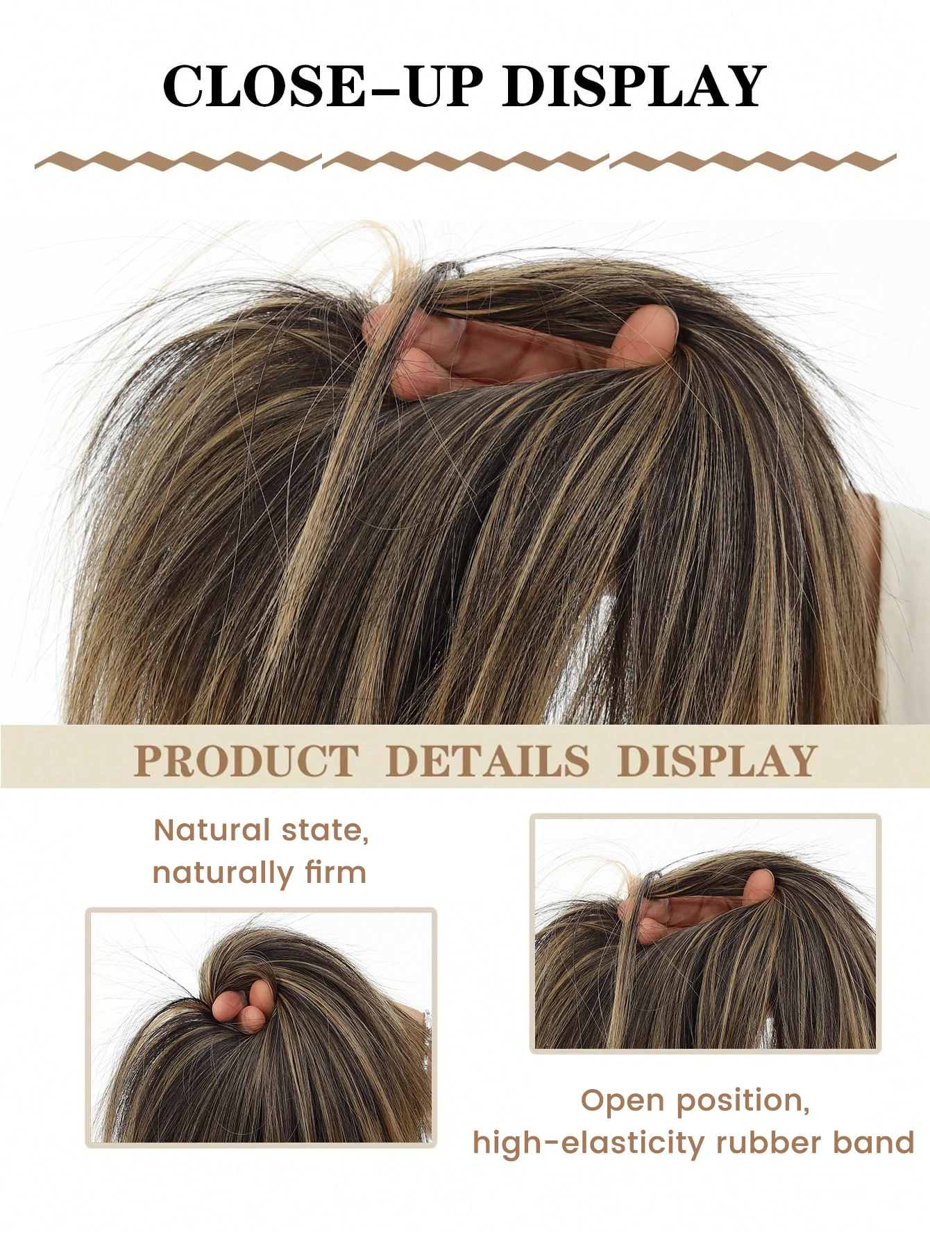 Synthetic Hair Bun Extensions for Women Straight Fluffy Chignon