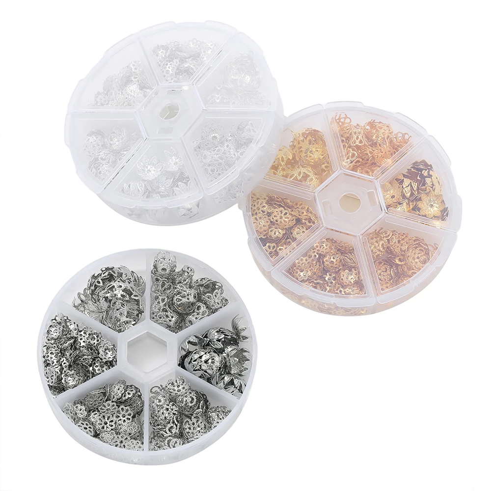 50 Pcs Tappo Fiore In Metallo Tappi Di Perline Gioielli Fai Da Te - Foto 6