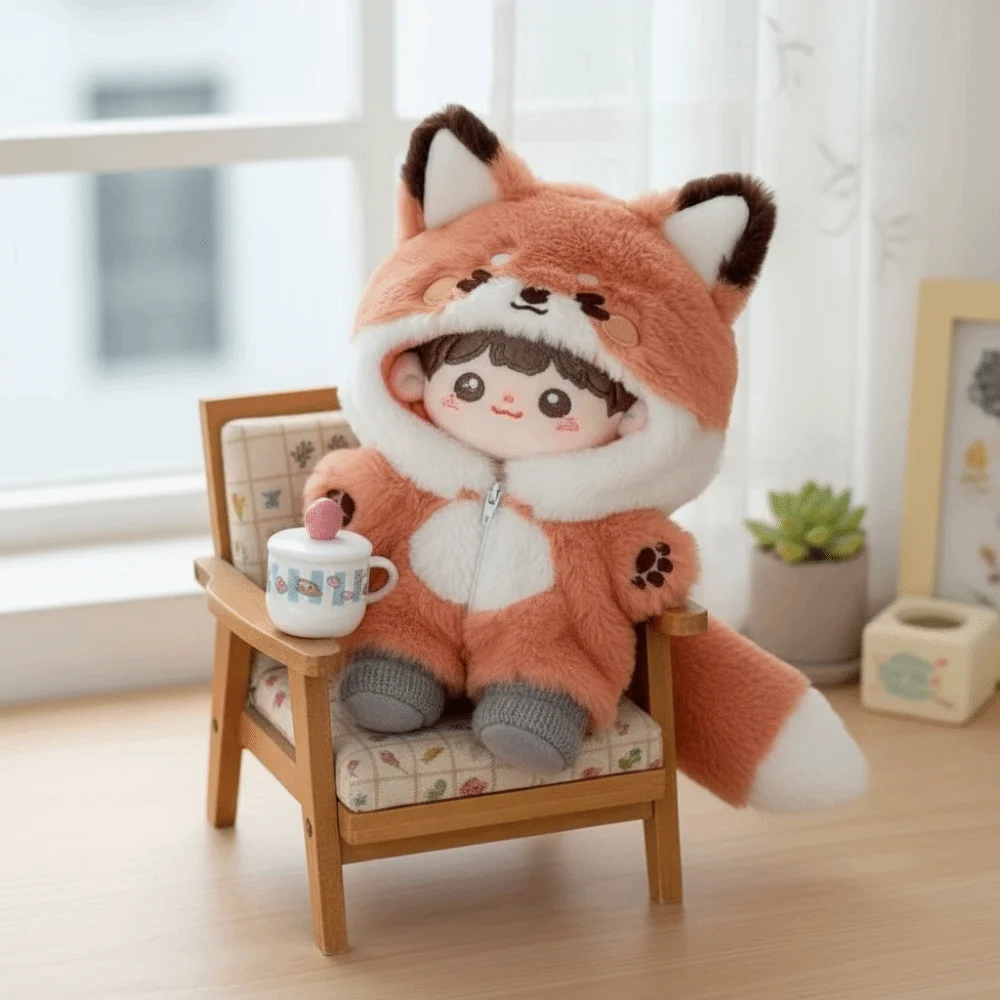 Für 20 cm Baumwolle Kleidung Niedlichen Kleinen Fuchs Kaninchen Niedlichen Tier Baby Kleidung Overalls Sunny Day Puppe Kleidung Nur Kleidung – Detail 8