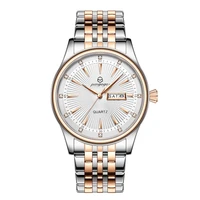 PENGAGAR Fashion Business Men's Watches Waterproof Luminous Date&Week Stainless Steel Men Watch Quartz Exquisite Male Wristwatc