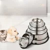 Cat Feeding Stainless Steel Pet Bowl Feed Water Food Bowls Multi-Specification Dog Cat Feeder Pet Supplies Dog Bowl