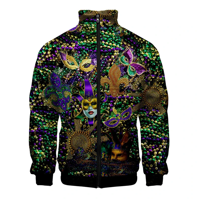 thumbnail image 1 of Chaqueta informal con cremallera para hombre y mujer, ropa de primavera y otoño, con estampado lavado, camisetas de manga larga, chaquetas cómodas hawaianas, abrigos para hombre, 1 of 4
