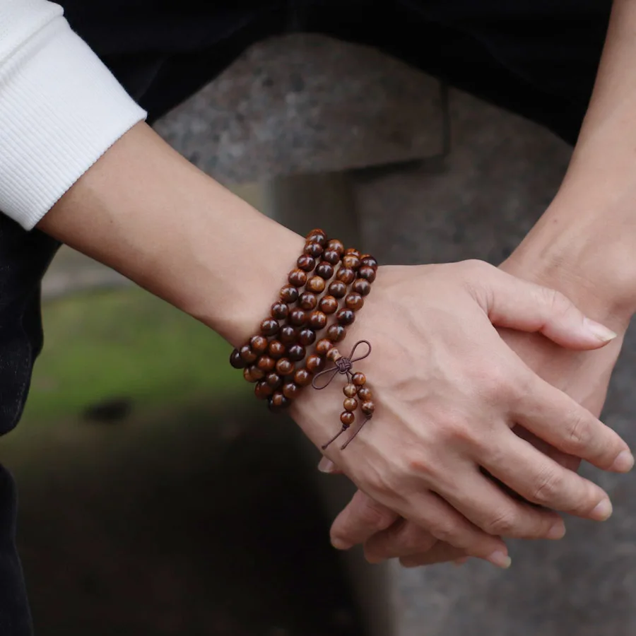 Natural Wooden Bracelet For Men Meditation Healing
