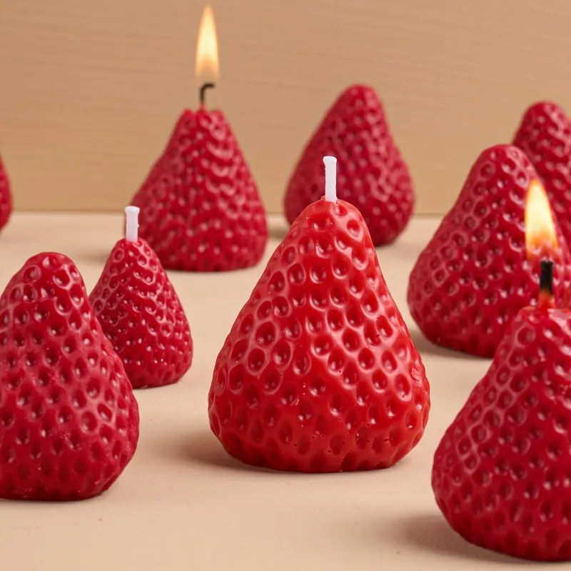3D Strawberry Aromatherapy Silicone candle mold for Valentine's Day Party Home Decor Birthday Gift