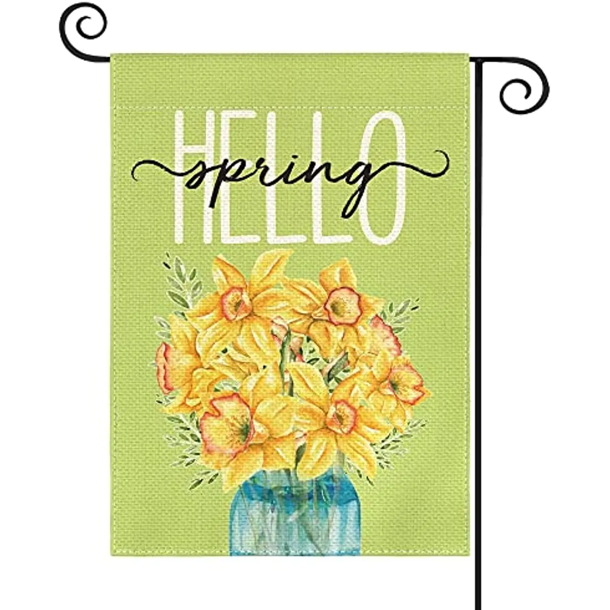 

Новый Садовый флаг Hello Spring, 12x18 дюймов, двусторонний, с цветочным принтом