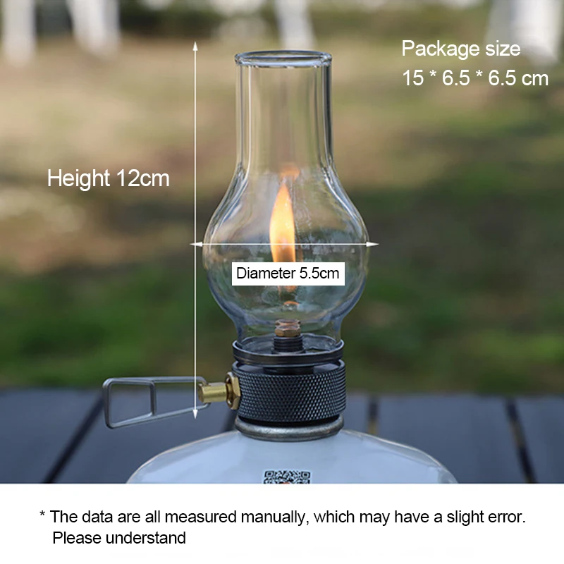 E5 Portable Camping Gas Candle Lamp Light Compact Butane Gas Light Outdoor Use for Camping Fishing Picnic Night Lamp
