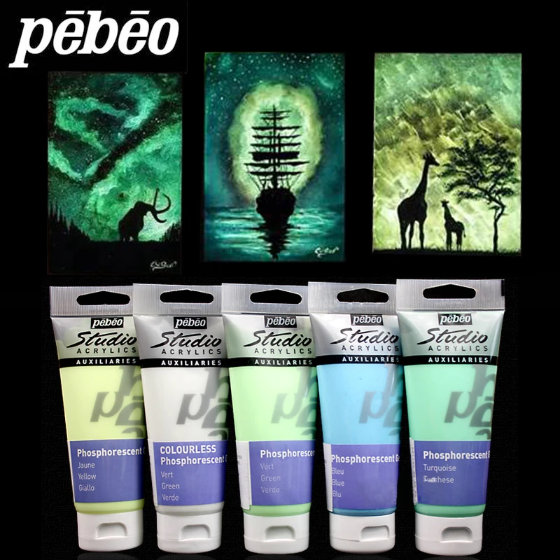 1pc Pebeo Glow in the Dark Paint, 100ml Acrylic Paint for Decoration, Art Painting, Craft, Art Supplies for Canvas, Rock, Wood 1pc Pebeo Glow in the Dark Paint, 100ml Acrylic Paint for Decoration, Art Painting, Craft, Art Supplies for Canvas, Rock, Wood