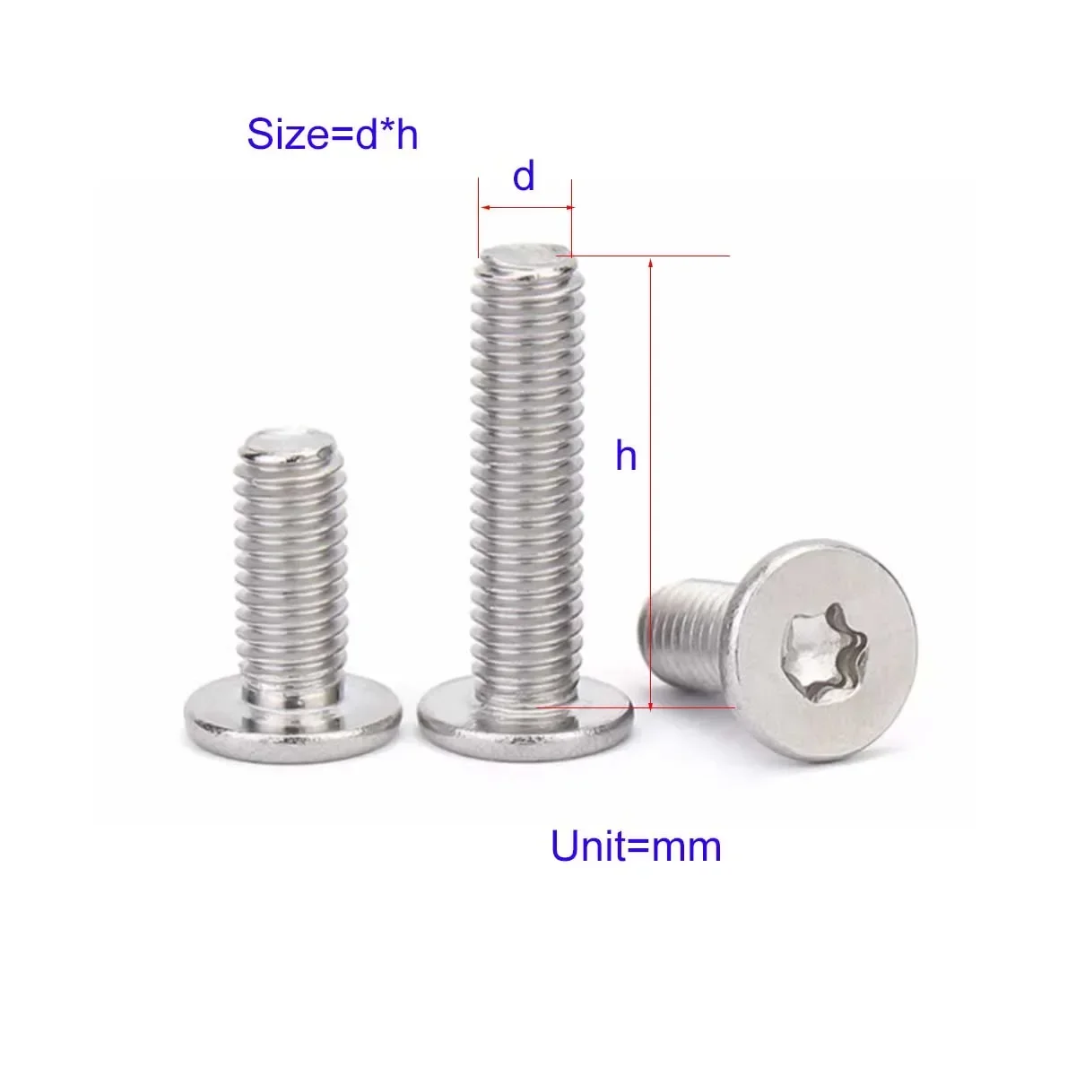 stainless steel plum blossom flat head screw flat thin head CM laptop screw