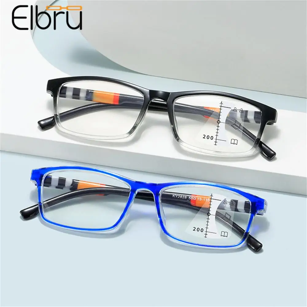 

Elbru Anti Blue Light Multifocal Progressive Reading Glasses Women Men Presbyopic Eyeglasses Unisex Hyperopia Goggle +1+1.5+2+4