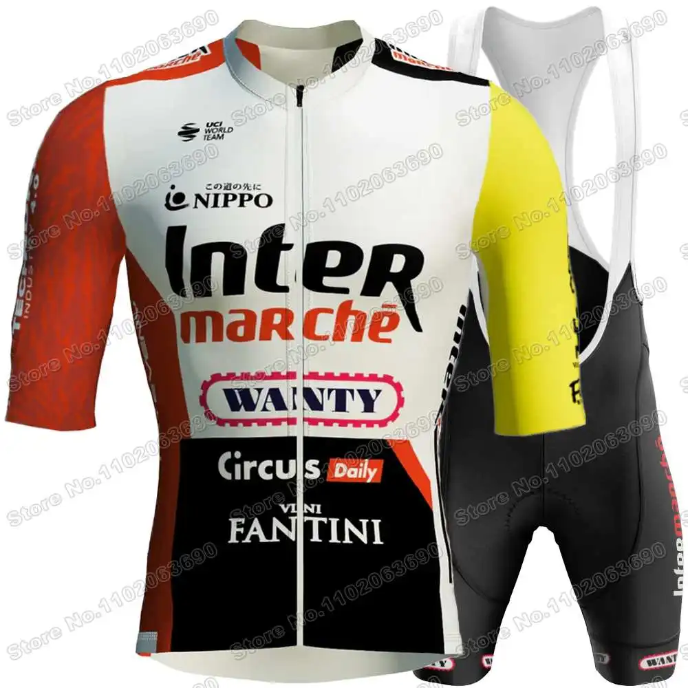 Cycling Jersey Set Cycling Jersey Cycling Shirt Cycling Suit Team Wanty Summer Cycling Clothing Men Short Sleeve Kit Road Bike Shirt Bib Shorts MTB Wear