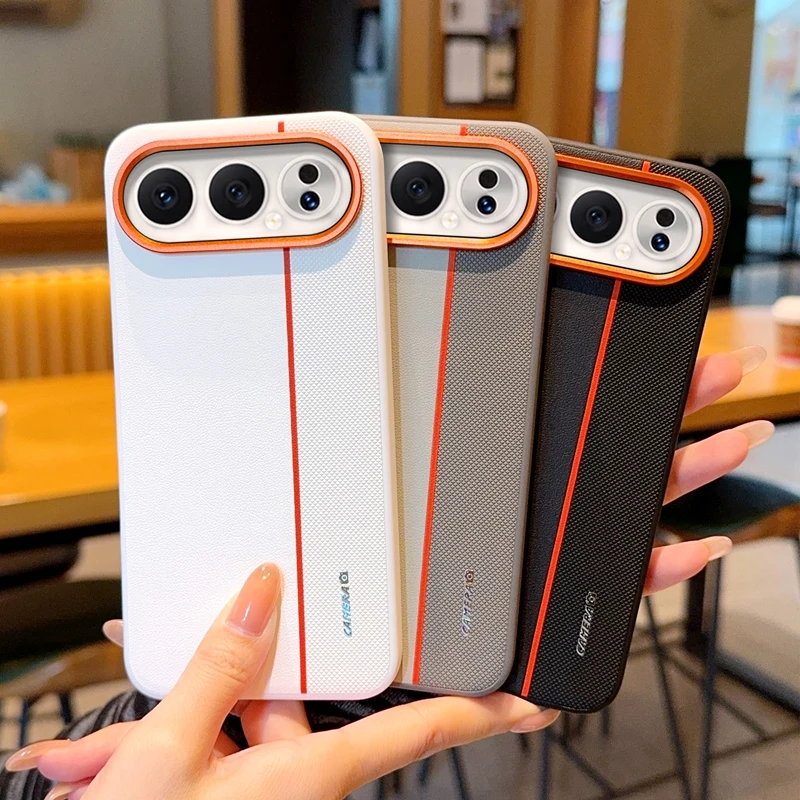 Luxury PU Leather Colored Splicing Ultra-Thin Protective Phone Case