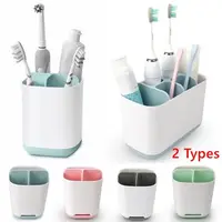 Toothbrush Holder Storage Rack Shaving Makeup Brush Electric Teeth Brush Toothpaste Organizer Holder Case Bathroom Accessories 1