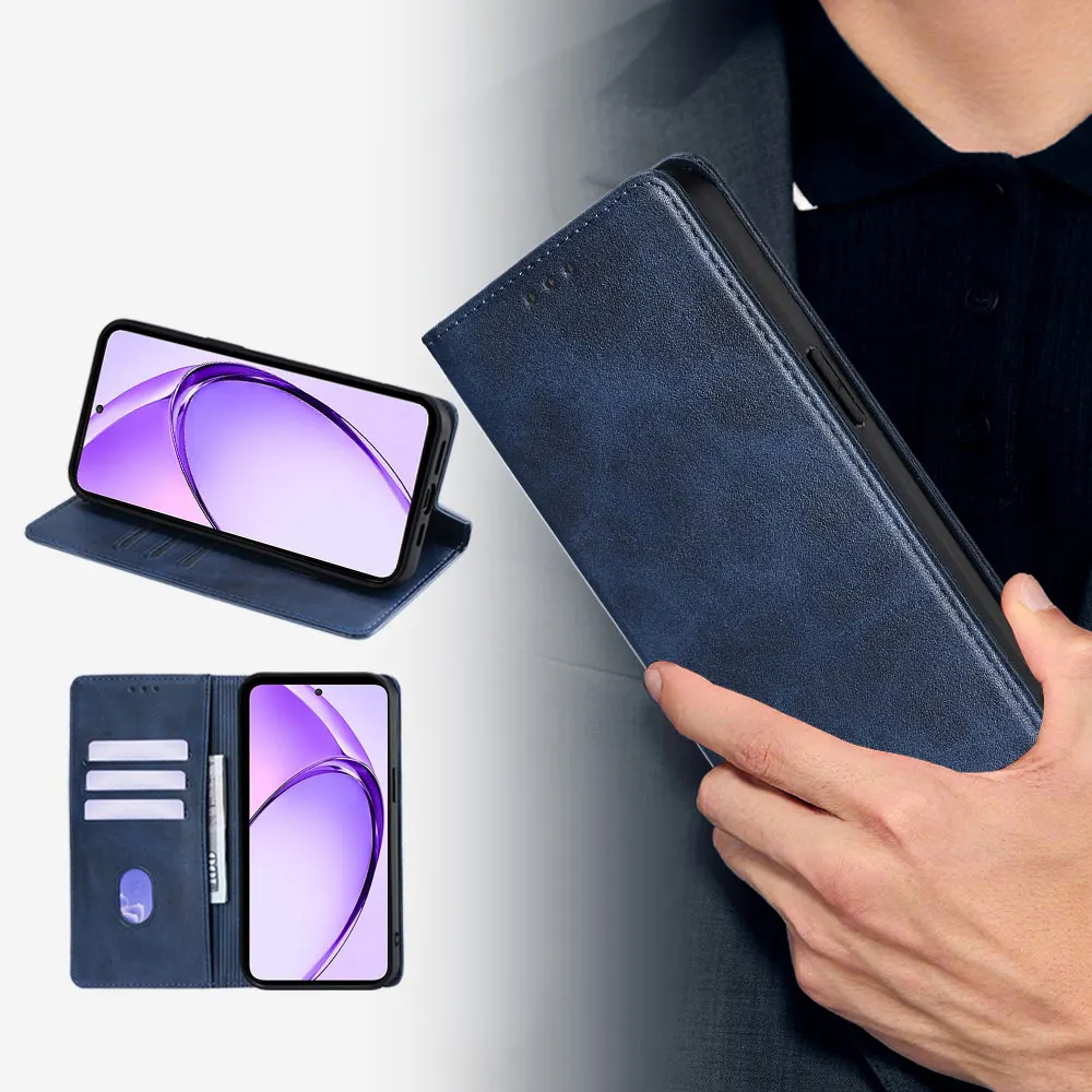 Business Multi-Color Magnetic Leather Flip Phone Case with Wallet Cover