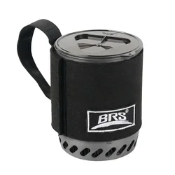 Enhanced Camping Jet Boil Stove with Heat Exchanger - Portable Gas Stove and Coffee Furnace for Backpacking and Outdoor Cooking (Black)