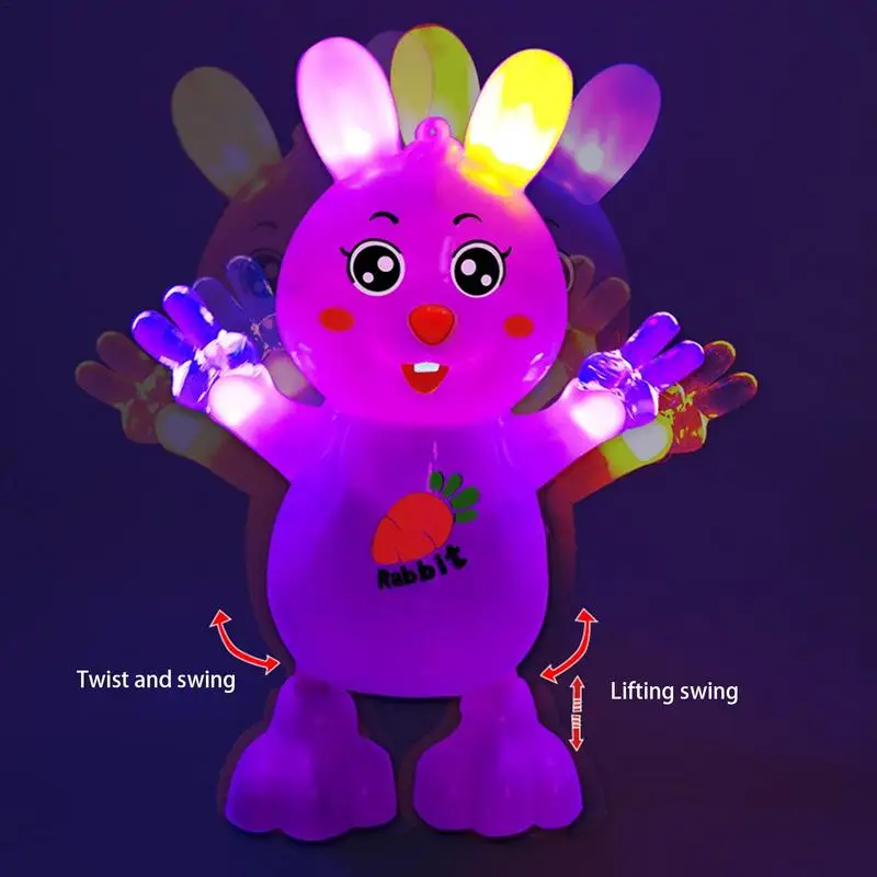 NewDancingBunnyToyWithMusicAndLightsFunSwingRabbitElectric