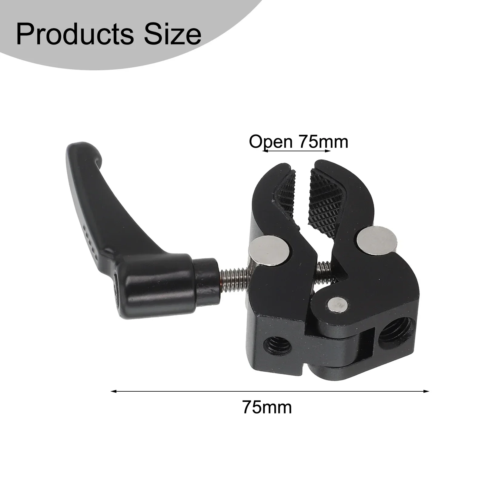 Camera Parts Black Silver Crab Claw Clamp Aluminum Alloy Secure And Stable Versatile Mounting Options Photography Studio