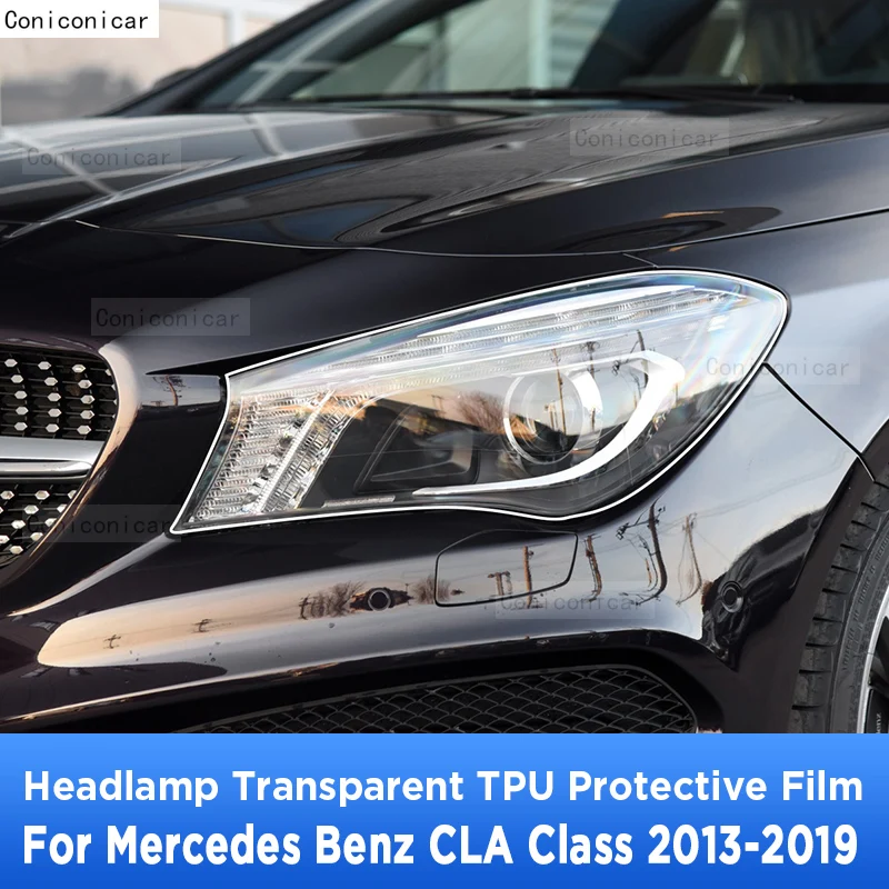 

Для Mercedes Benz CLA Class 2013-2019 Автомобильная внешняя фара Защита от царапин передняя лампа прозрачная наклейка