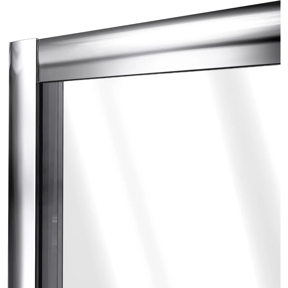 38-42 in. W x 72 in. H Semi-Frameless Pivot Shower Door in Brushed Nickel 2