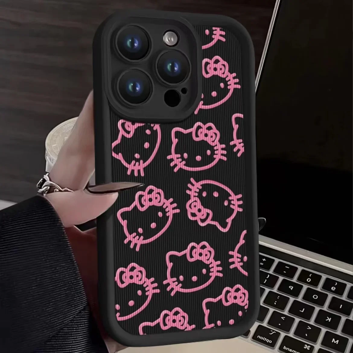 thumbnail image 1 of Sanrio-fundas de teléfono de Hello Kitty Cat para iPhone, protección de lente suave, regalo encantador, 12, 14, 15, 11, 13 Pro Max, XS, XR, 8, 7 Plus, SE2, 1 of 5