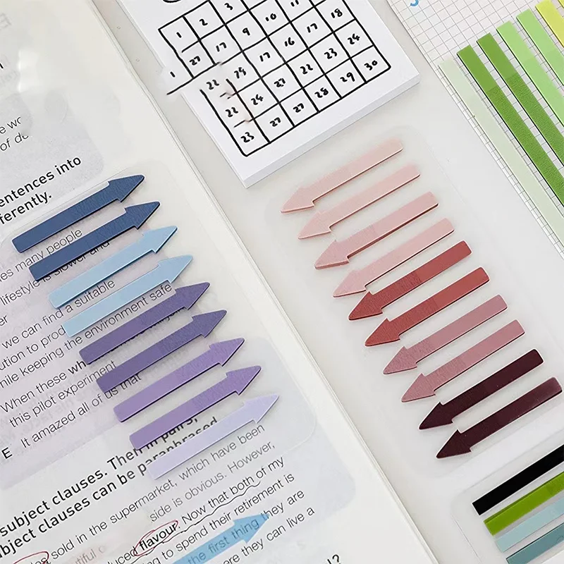

KindFuny 2400Sheets Transparent Fluorescent Index Tabs PET Arrow Flags Sticky Note for Page Marker Planner Stickers Office Schoo