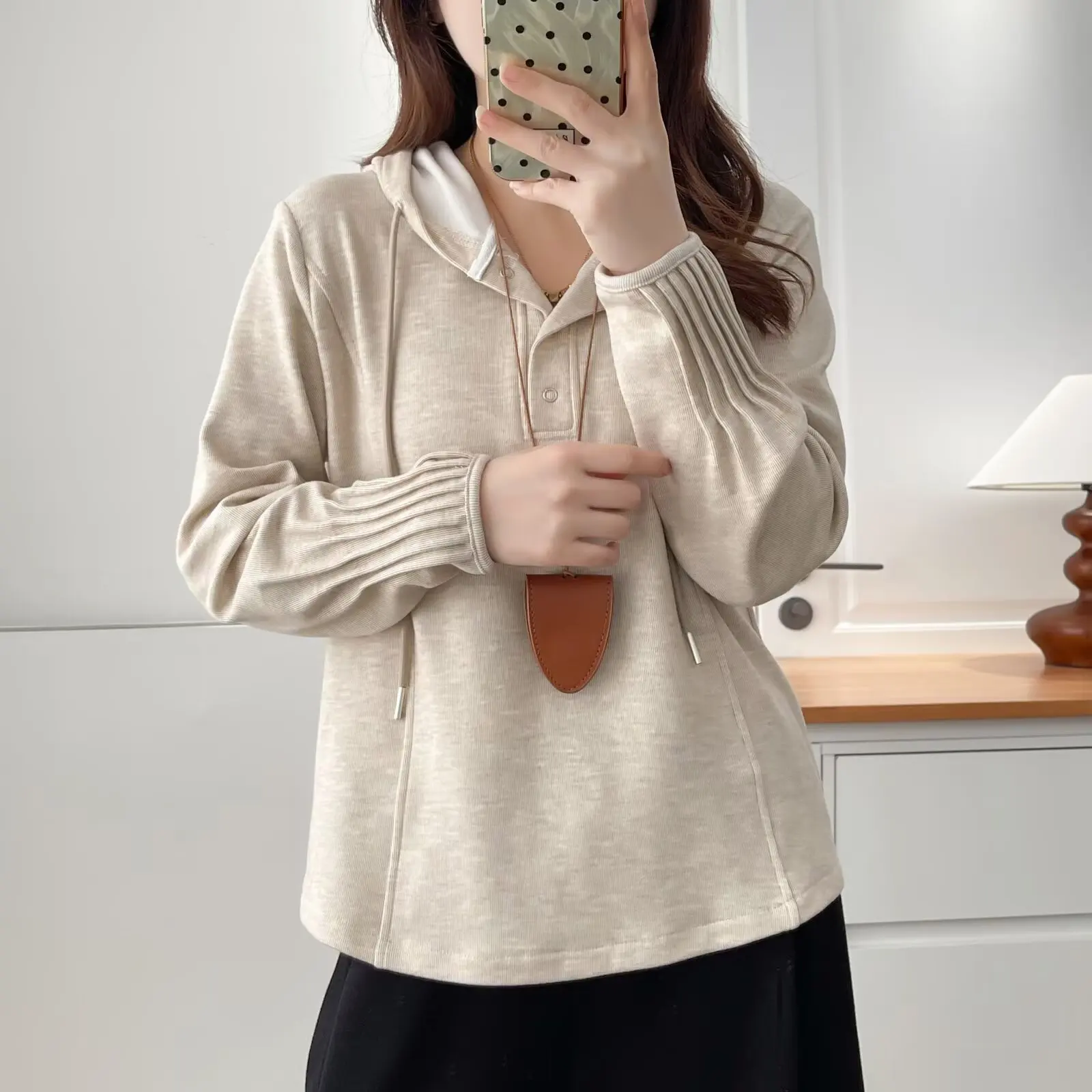 XXXXL Fashion Plus Size Woman Clothing Hoodie New Autumn And Winter 2025 Fleece Warm Pleated Cuffs Hooded Base Sweatshirts 198