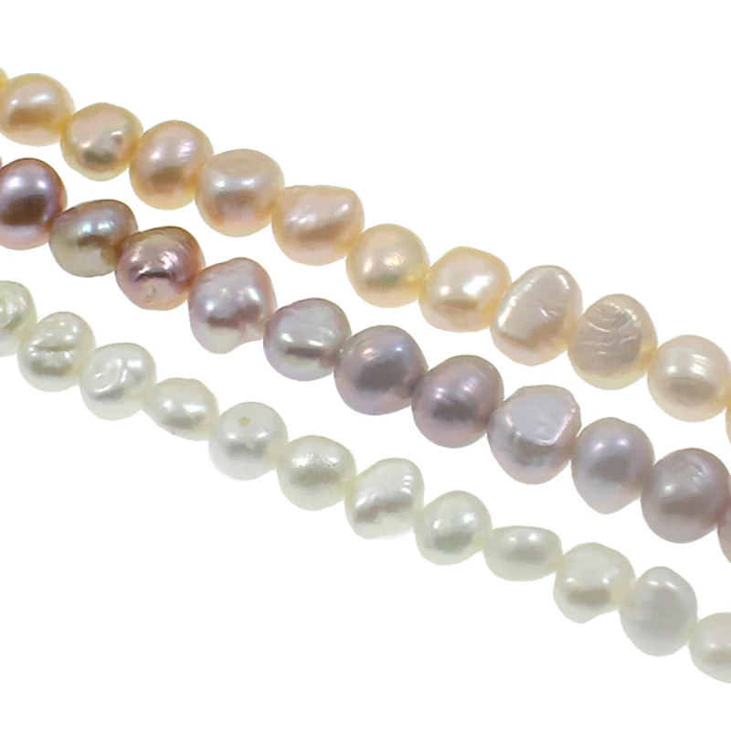 

Белый фиолетовый розовый 7-8 мм барочный натуральный пресноводный жемчуг Выращенный свободный жемчуг для «сделай сам» Ожерелье Браслеты Изготовление ювелирных изделий класса А