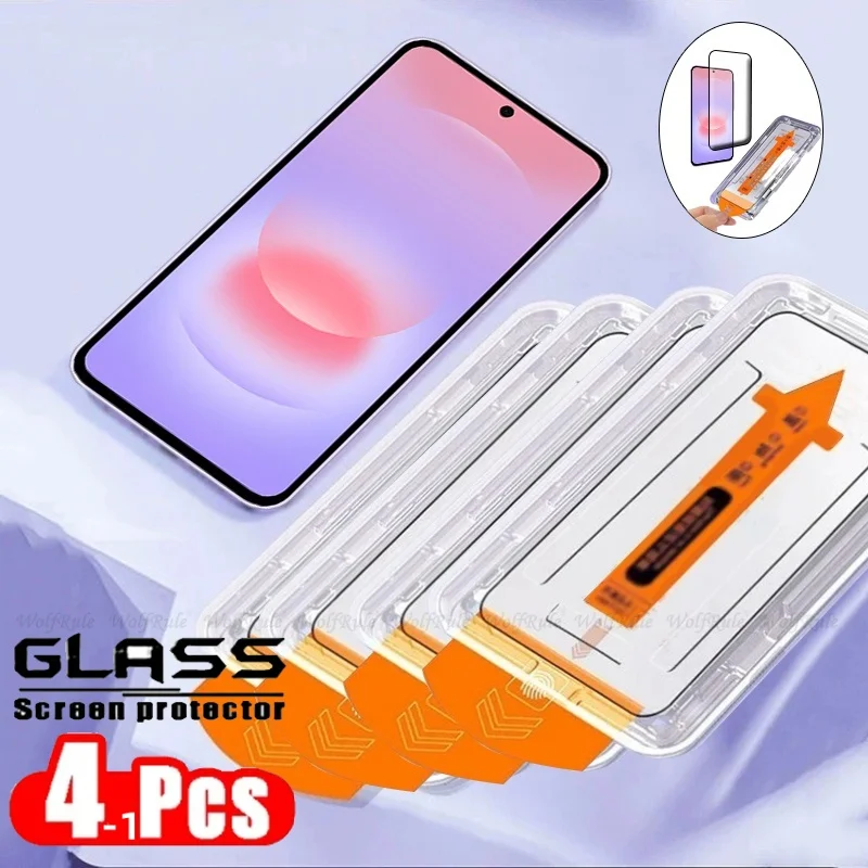 Premium Tempered Glass Screen Protector with Full Cover Glue for Samsung Galaxy A37 - Dust-Free Protection