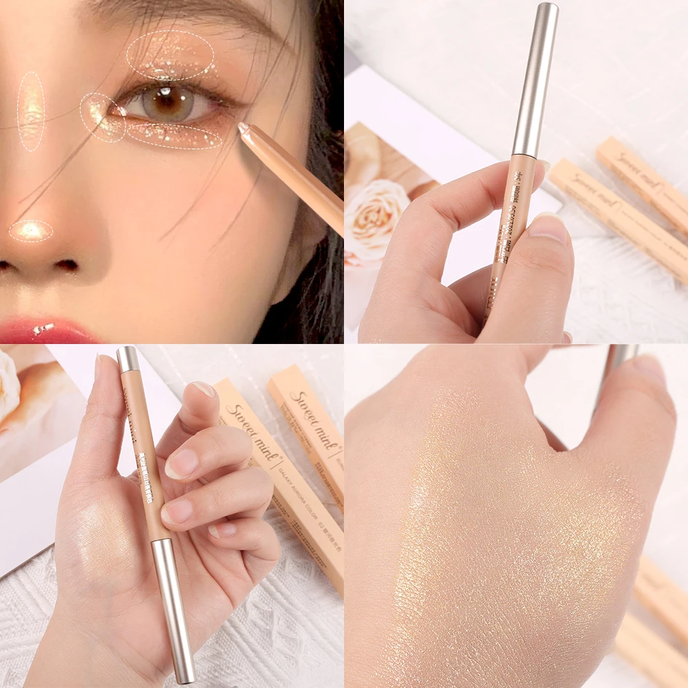 Shiny Chameleon Eyeliner Pencil Green Gold Purple Glitter Eye Shadow Lying Silkworm Pen Waterproof Beauty Cosmetics Women Makeup eyeliner pencil,eyeshadow pen,eyeshadow eyeliner