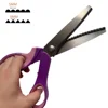 5MM V Style Stainless Steel Circular Sawtooth PP Handle Cloth Tailor Scissors Household  Shear Sewing Scissors Hand Tools 2