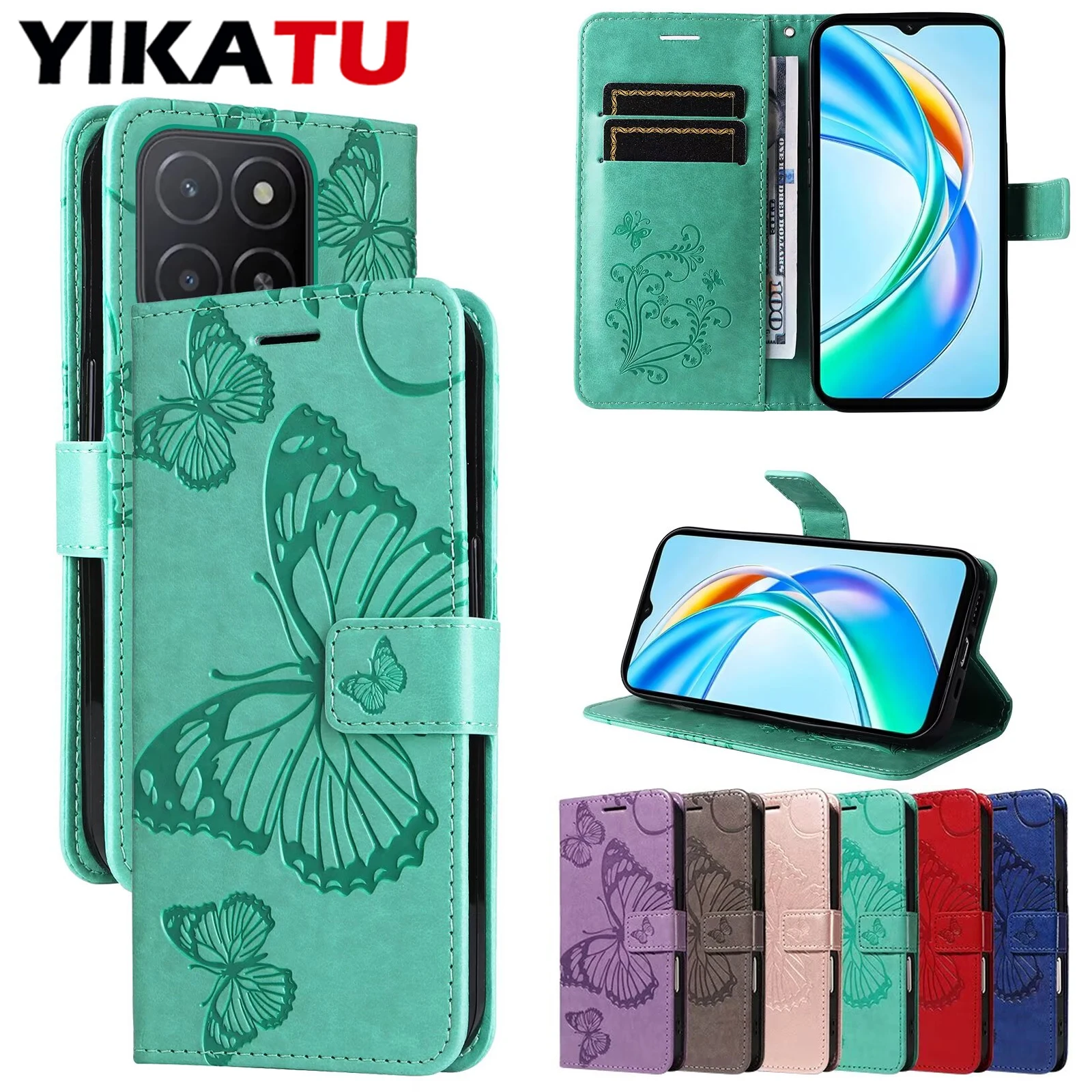 Magnetic Wallet Leather Phone Case