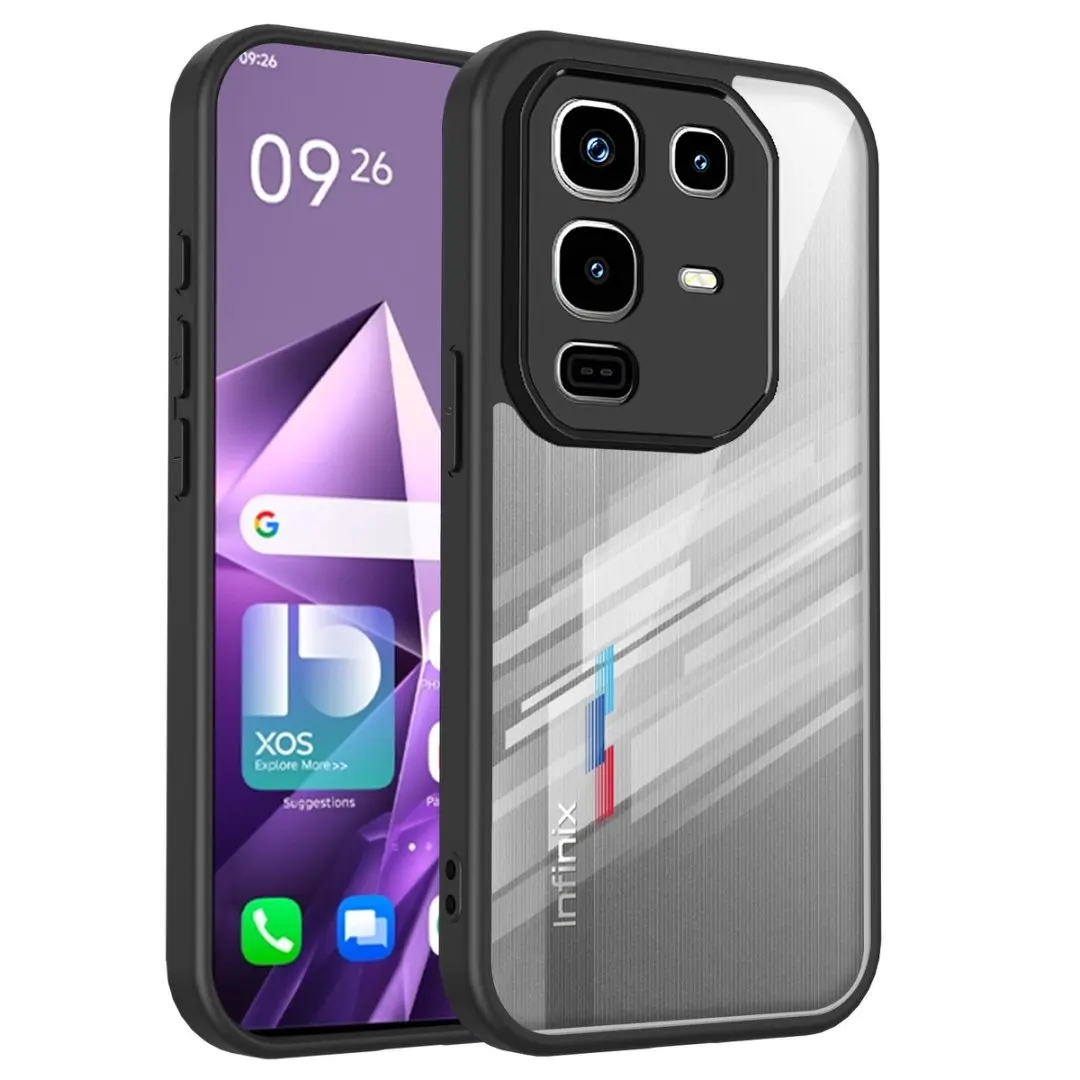 Clear Soft Frame Acrylic Phone Case Cover
