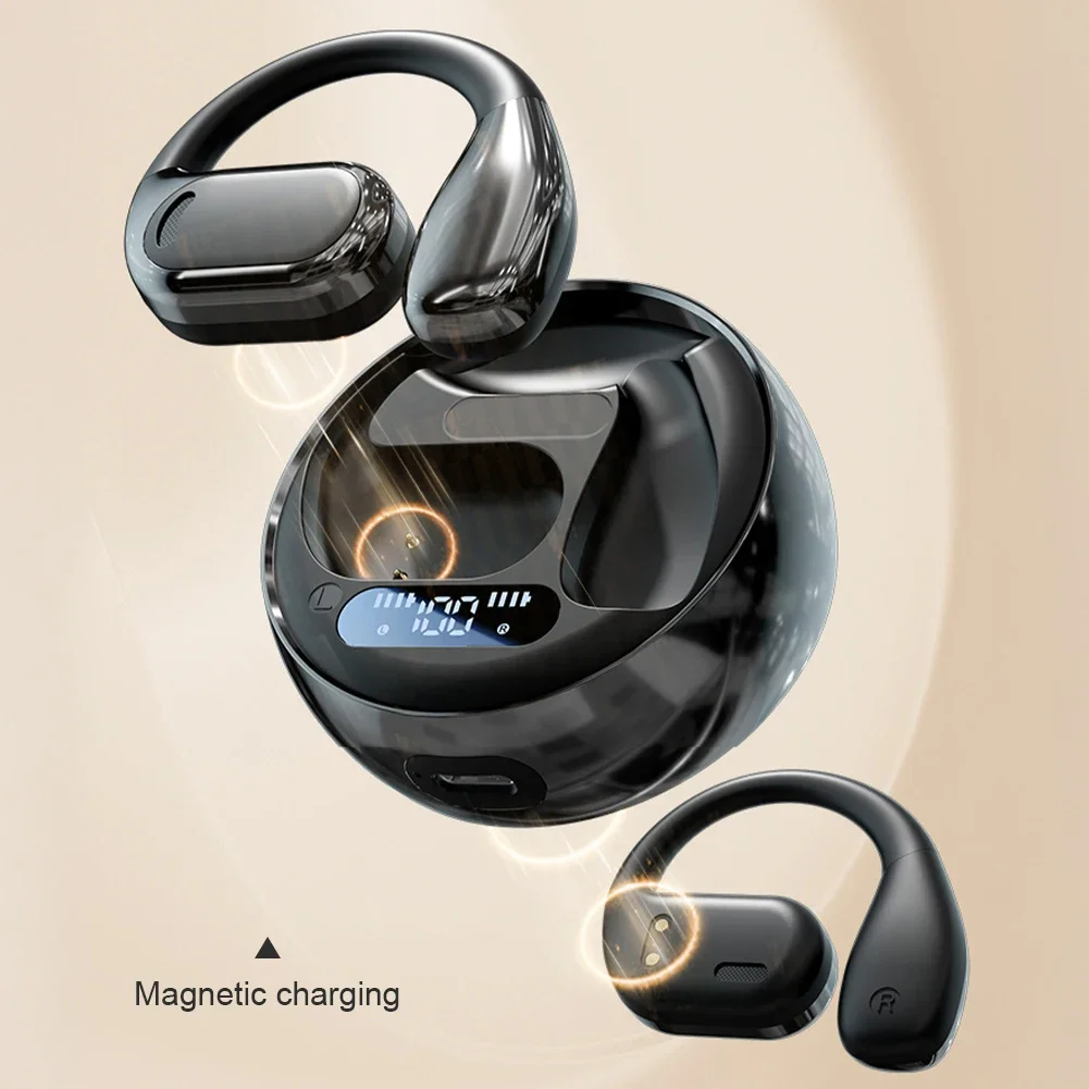 Intelligent Translation Headphones Bluetooth 5.4 Wireless Real-Time AI Translators Headset Hanging Ear Noise-cancelling Headset