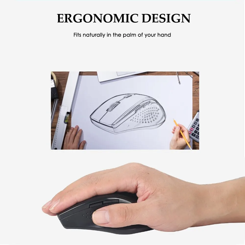 Wireless Mouse Mini Silent 2.4G USB Computer Mouse Optical Mice Noiseless Adjustable DPI for Windows Mac Linux