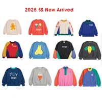 New Eu US Kids Sweatshirts 2025 Spring Brand Boys Girls Cute Print Sweaters Pullover Baby Child Cotton Outwear Tops Clothes 1