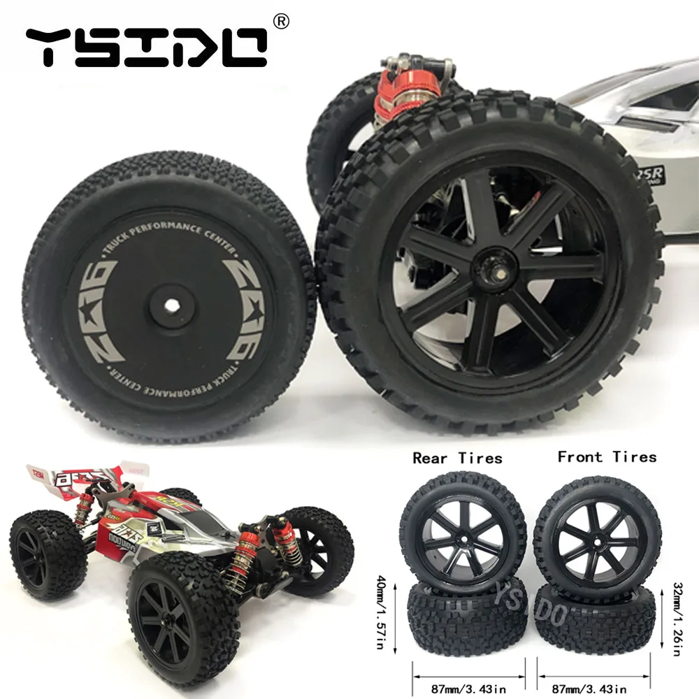 Upgrade Original Wltoys XK 144001 144010 124018 124019 124017 124016 Vorder- und Hinterreifen 12 HEX für 1/12 1/14 1/16 RC Offroad-Auto – Detail 1