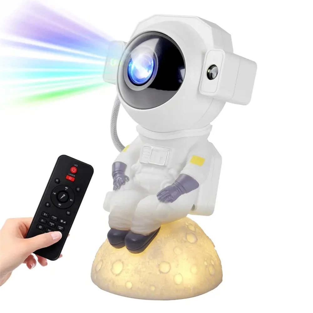 Proyector de cielo estrellado y galaxia Robot, luz nocturna LED USB,  lámparas de escritorio de estrella, lámpara de atmósfera de proyección  romántica