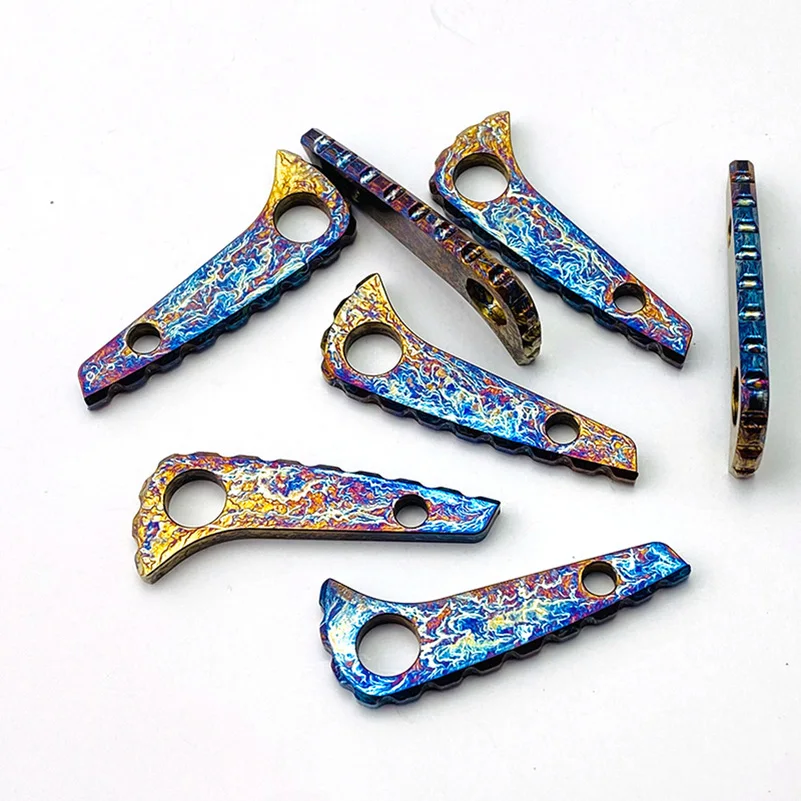 TC4 Titanium Alloy Material Pocket Knife Spine Keel Back Spacer 1 piece For Spyderco Paramilitary 2 C81 PARA2 Knife Handle DIY