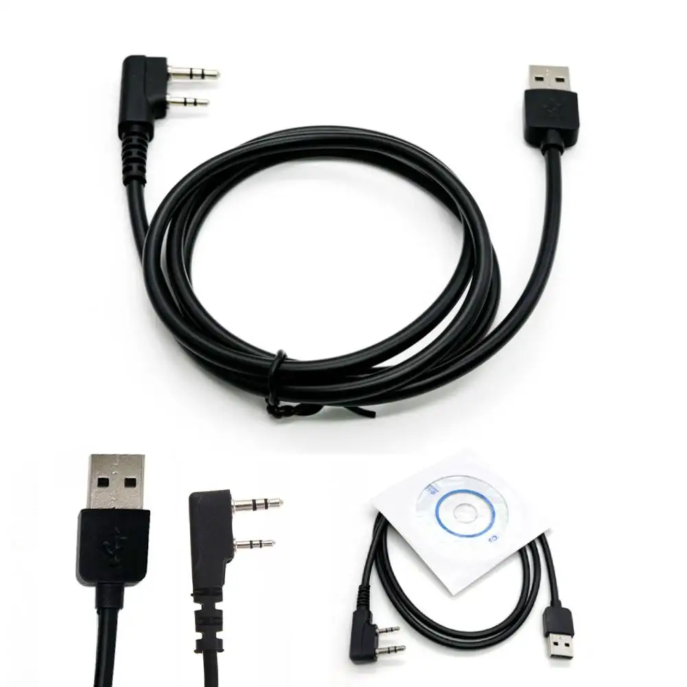 드라이버 CD가 있는 2 핀 USB 프로그래밍 케이블, TYT DMR 라디오 MD380 MD390 Retevis RT3 워키토키용