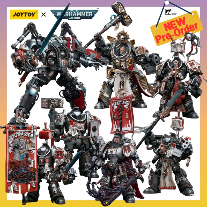 

JOYTOY Warhammer 40k 1/18 Action Figures BlackTemplars Emperor's Champion Anime Military Model Toy Gift