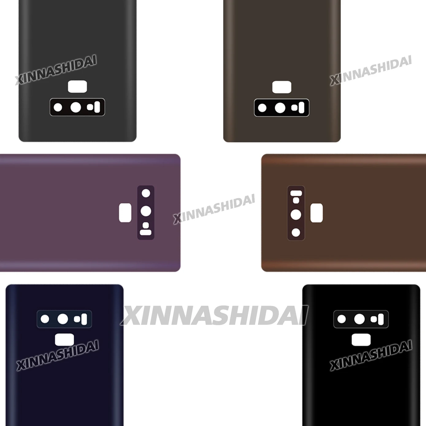 새로운 삼성 갤럭시 노트 9 N960 N9600 N960F 배터리 백 커버 노트9 3D 글래스 패널 노트9 하우징 케이스 카메라 렌즈